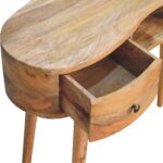 Oak-ish Wave Writing Desk - Image 6