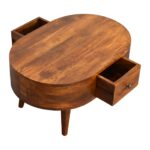 Mini Chestnut Rounded Coffee Table - Image 5