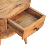 Mini Oak-ish Rounded Bedside Table - Image 6