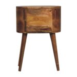 Mini Oak-ish Rounded Bedside Table - Image 9
