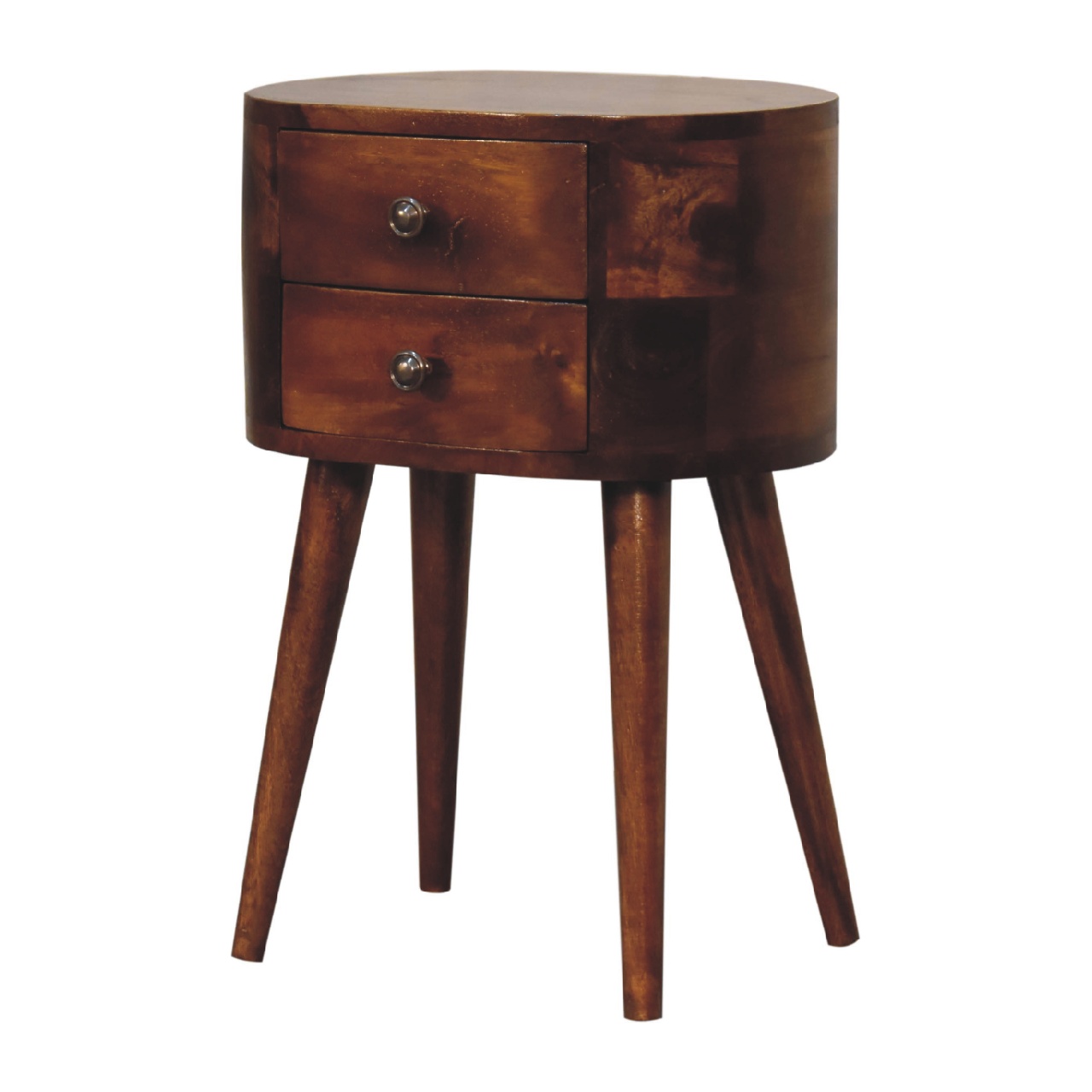 IN3331-2.jpg Mini Chestnut Rounded Bedside Table - Image 2
