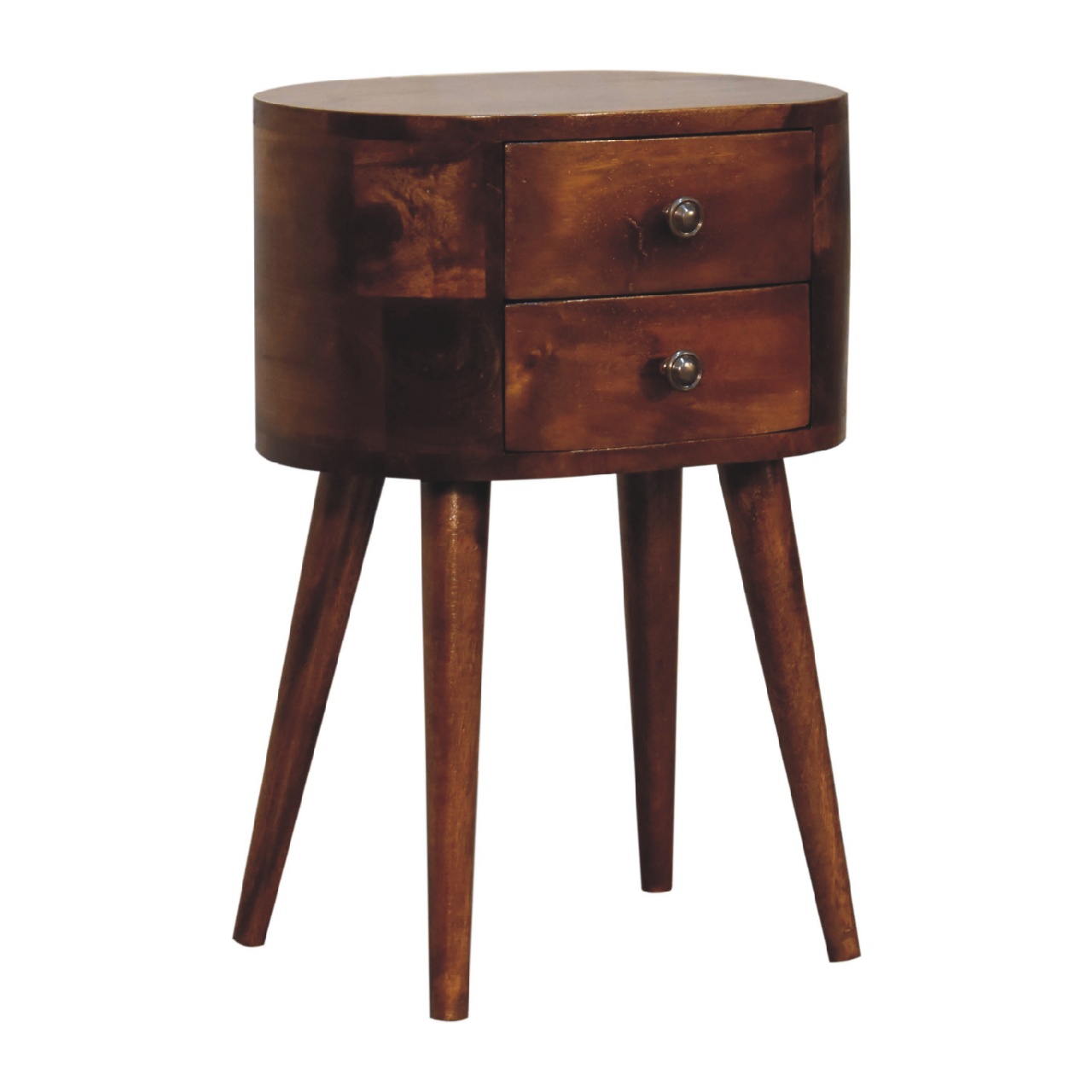 IN3331-3.jpg Mini Chestnut Rounded Bedside Table - Image 3