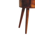 Mini Chestnut Rounded Bedside Table - Image 7