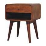 Curve Open Slot Chestnut Bedside - Image 3