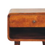 Curve Open Slot Chestnut Bedside - Image 4