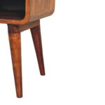 Curve Open Slot Chestnut Bedside - Image 7