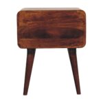 Curve Open Slot Chestnut Bedside - Image 9