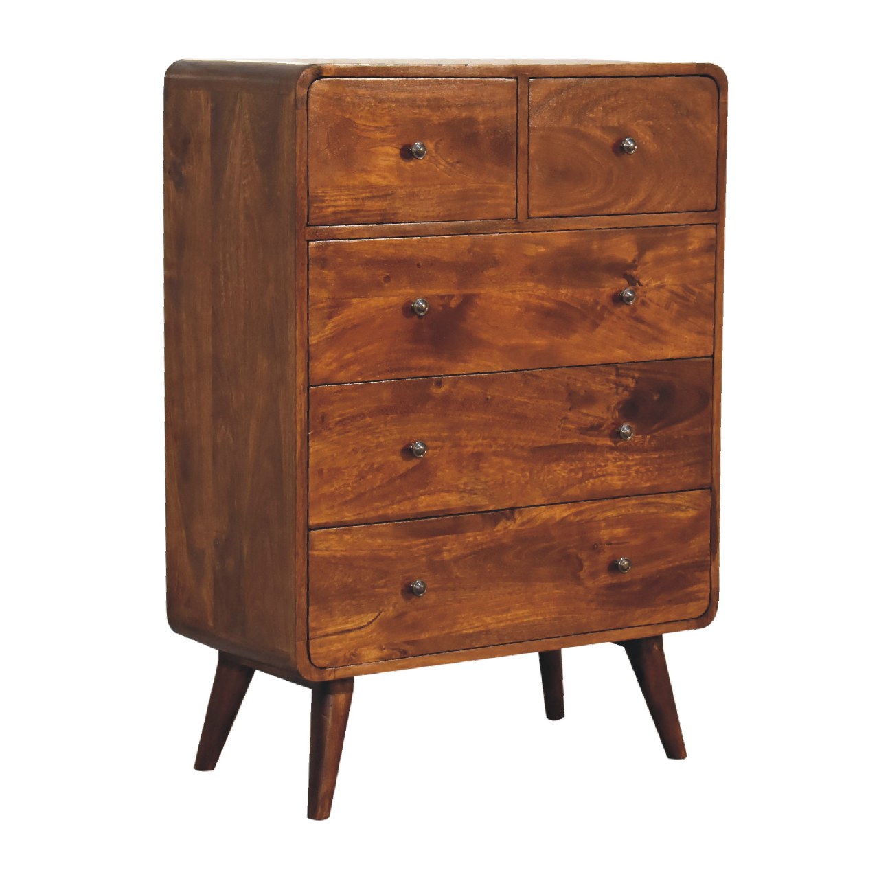 IN3406-3.jpg 2 over 3 Curved Chestnut Chest - Image 3