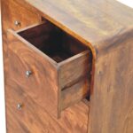 2 over 3 Curved Chestnut Chest - Image 6