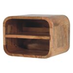 Oak-ish Floating Open Curve Bedside - Image 3