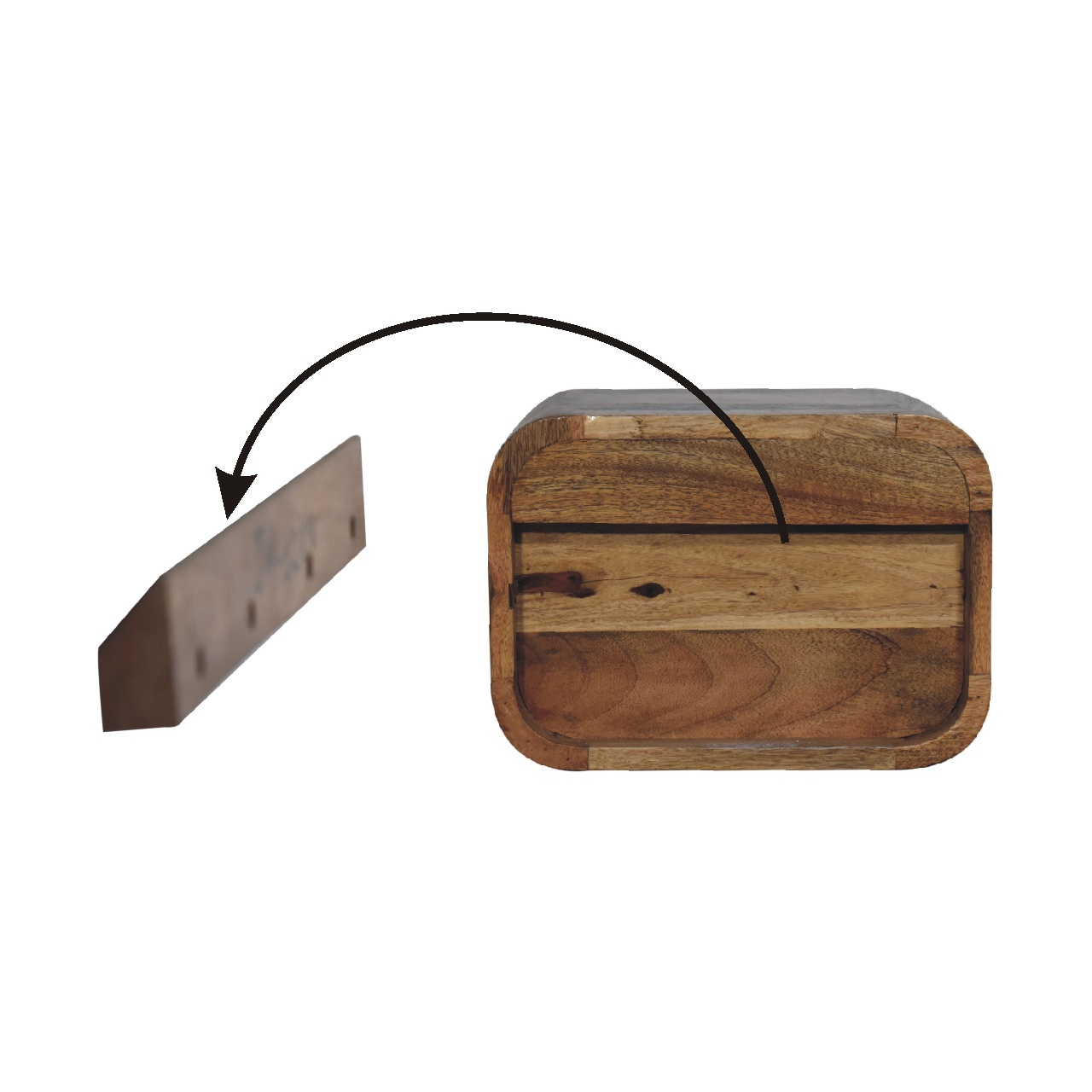 IN3429-9.jpg Oak-ish Floating Open Curve Bedside - Image 9