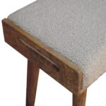 Boucle Cream Tray Style Footstool - Image 5