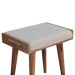 Boucle Cream Tray Style Footstool - Image 6