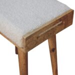 Boucle Cream Tray Style Footstool - Image 7