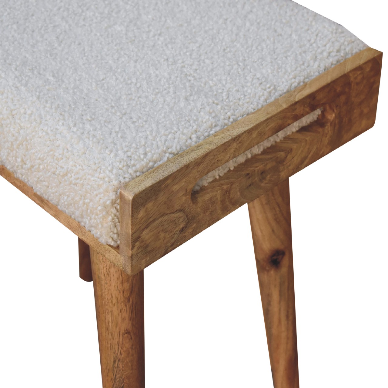 IN3433-7.jpg Boucle Cream Tray Style Footstool - Image 7