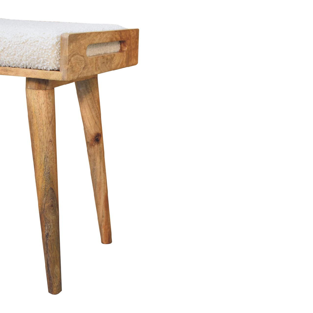 IN3433-8.jpg Boucle Cream Tray Style Footstool - Image 8