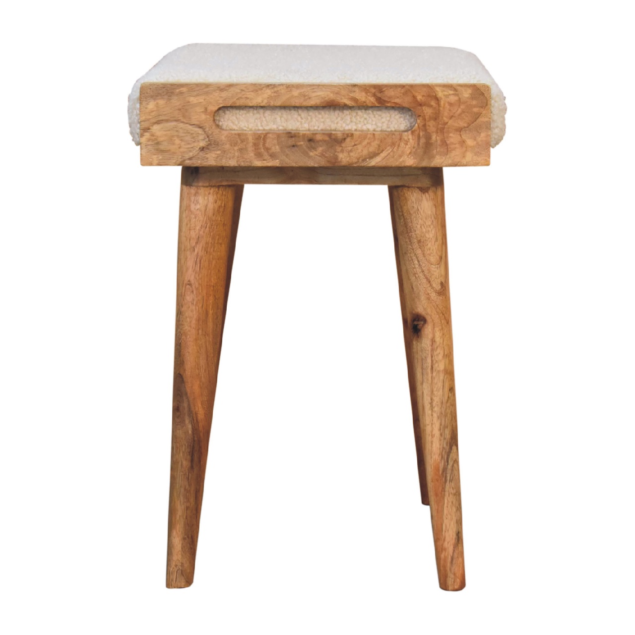 IN3433-9.jpg Boucle Cream Tray Style Footstool - Image 9