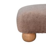 Mocha Faux Fur Nordic Footstool - Image 5