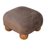 Mocha Faux Fur Nordic Footstool - Image 6