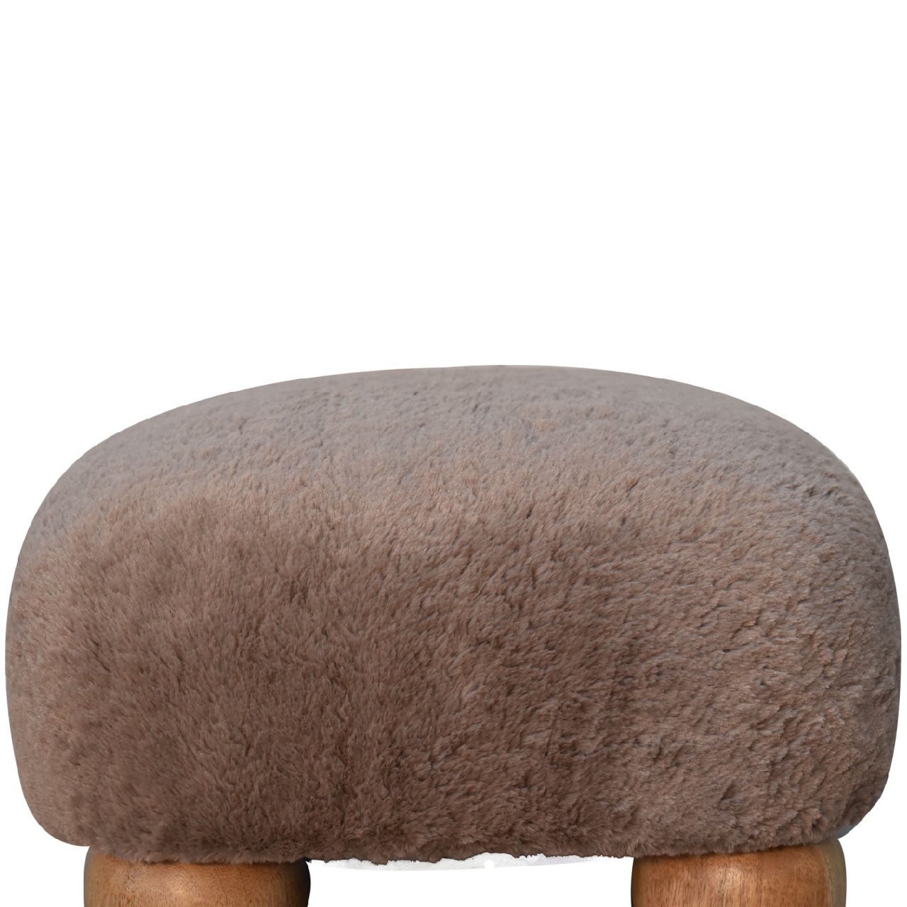 IN3483-7.jpg Mocha Faux Fur Nordic Footstool - Image 7