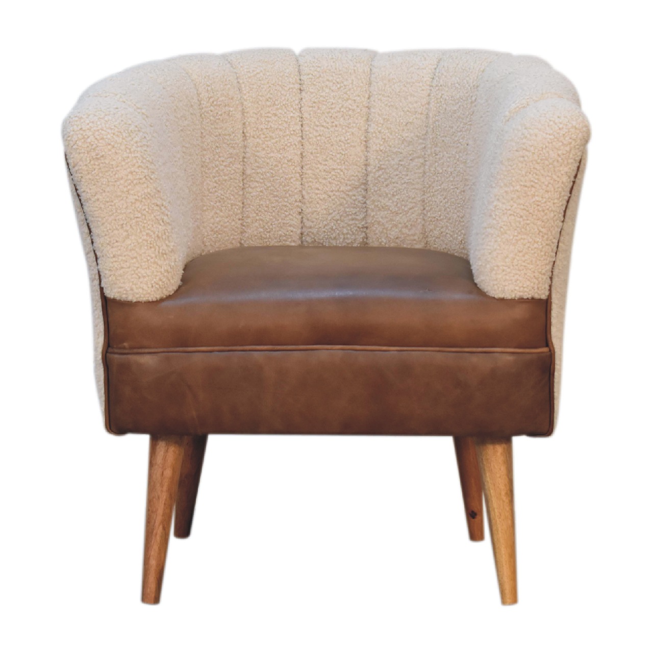 IN3488-1-1.jpg Boucle Cream Buffalo Armchair - Image 1