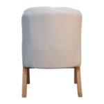 White Boucle Minimalistic Chair - Image 9