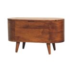 Chestnut Rounded Lid up Blanket Box - Image 2