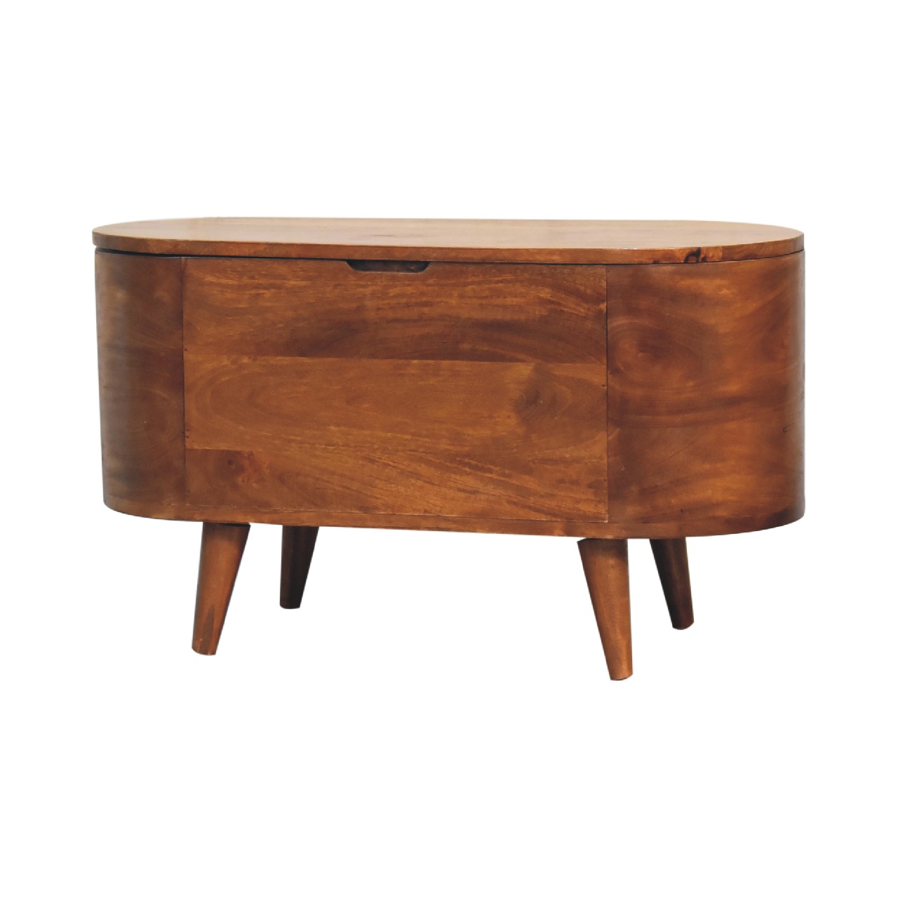 IN3540-2.jpg Chestnut Rounded Lid up Blanket Box - Image 2