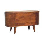 Chestnut Rounded Lid up Blanket Box - Image 3