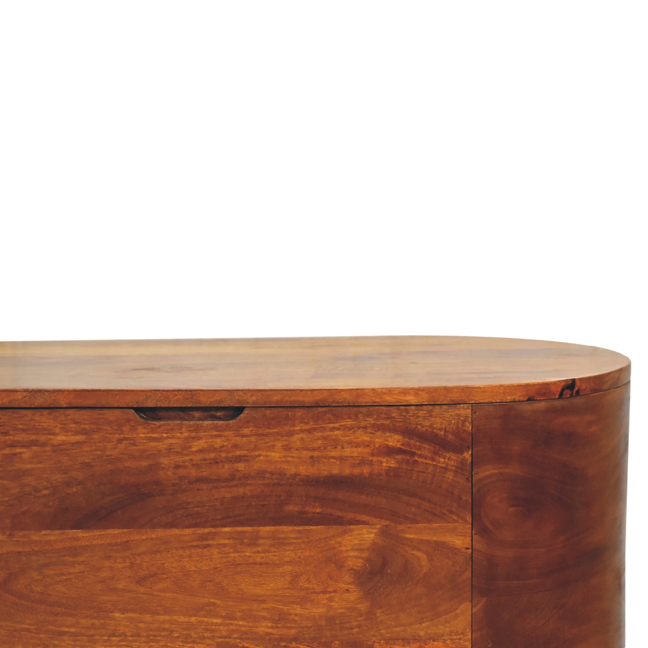 IN3540-4.jpg Chestnut Rounded Lid up Blanket Box - Image 4