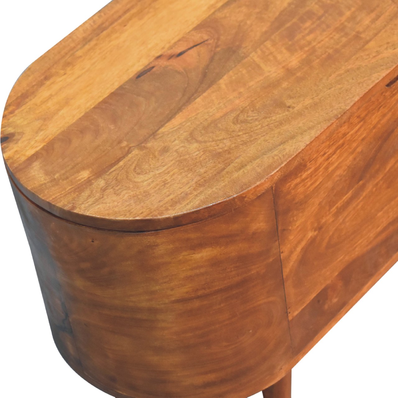 IN3540-5.jpg Chestnut Rounded Lid up Blanket Box - Image 5