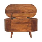 Chestnut Rounded Lid up Blanket Box - Image 6