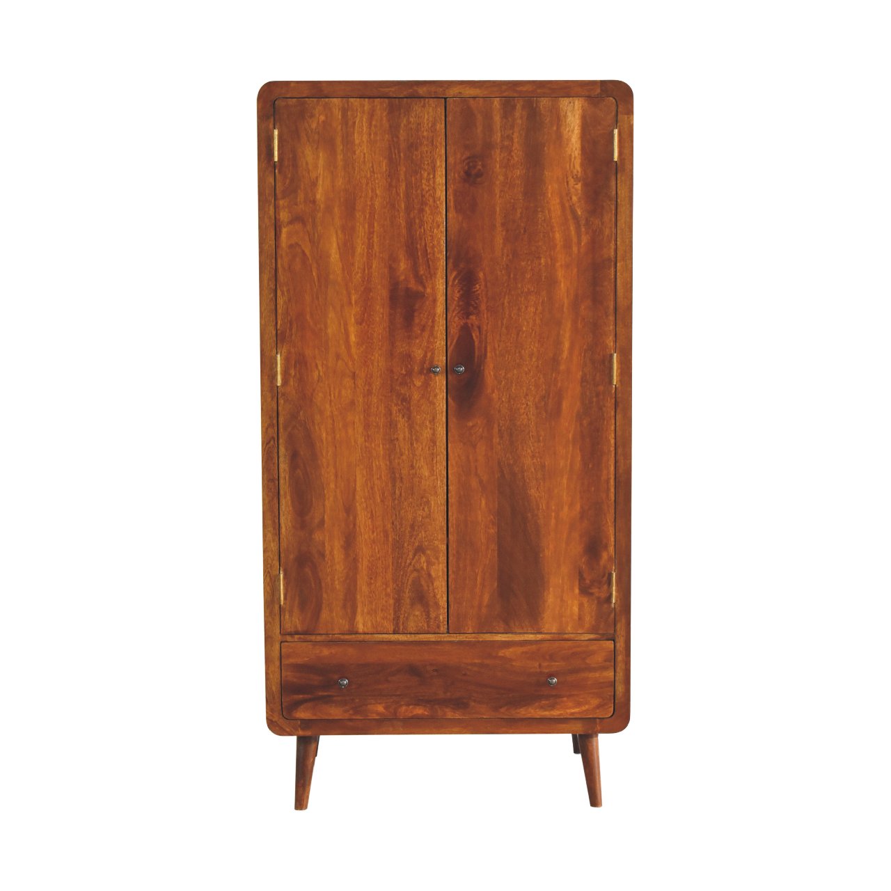 IN3589-1.jpg Curved Chestnut Wardrobe - Image 1