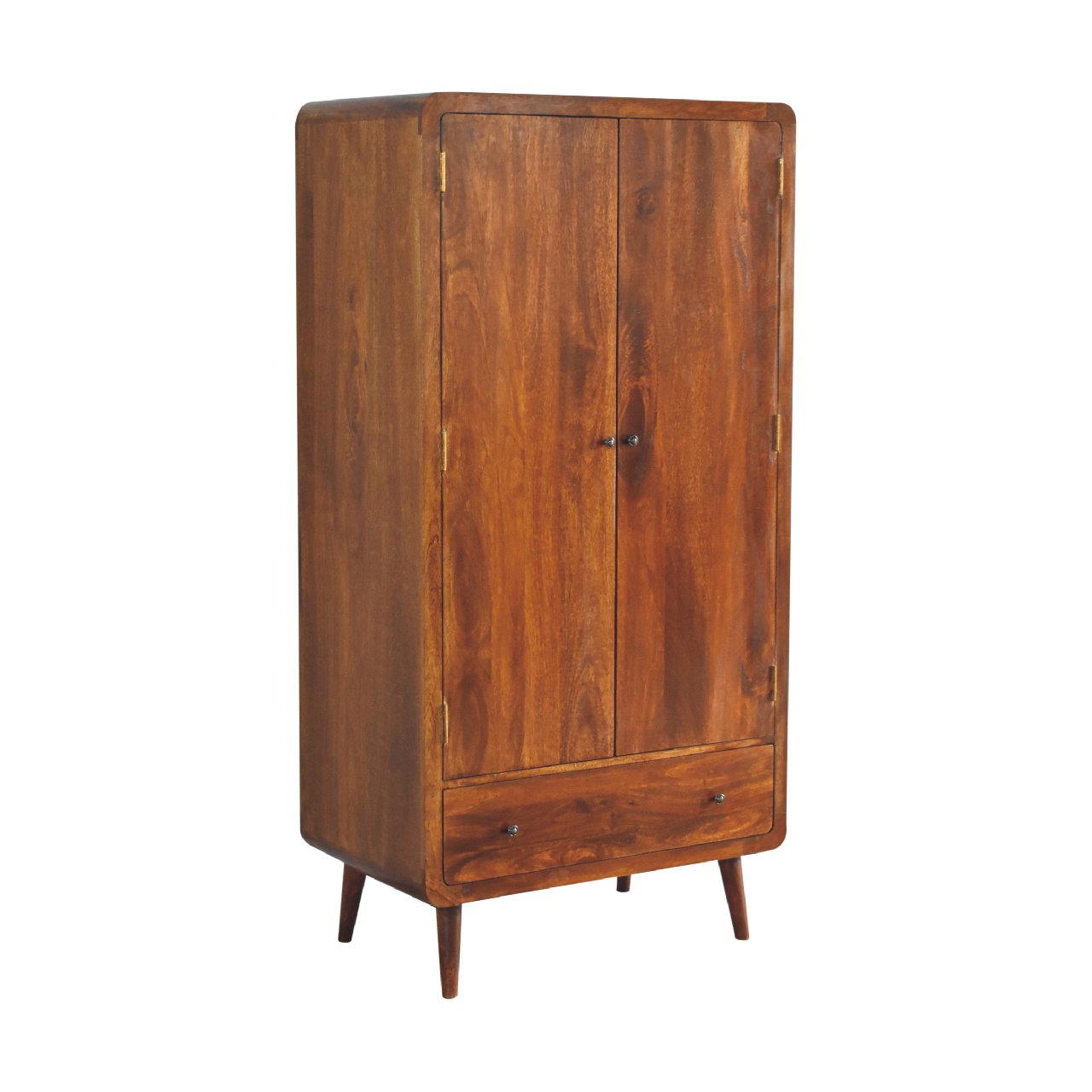 IN3589-2.jpg Curved Chestnut Wardrobe - Image 2