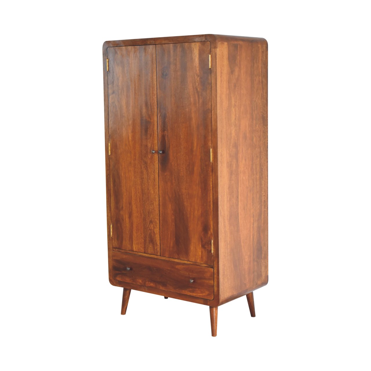 IN3589-3.jpg Curved Chestnut Wardrobe - Image 3