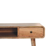 Curved Oak-ish Writing Desk - Image 3