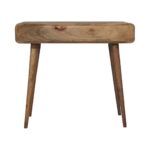 Curved Oak-ish Writing Desk - Image 8