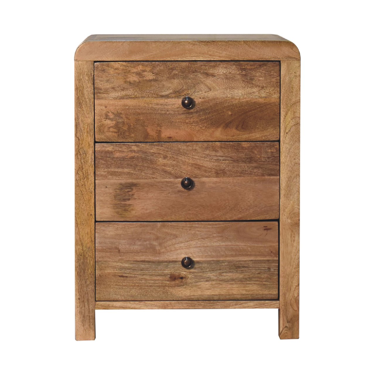 IN3620-1.jpg Aspen Oak-ish 3 Drawer Bedside - Image 1