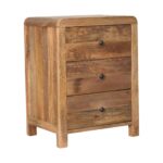 Aspen Oak-ish 3 Drawer Bedside - Image 3