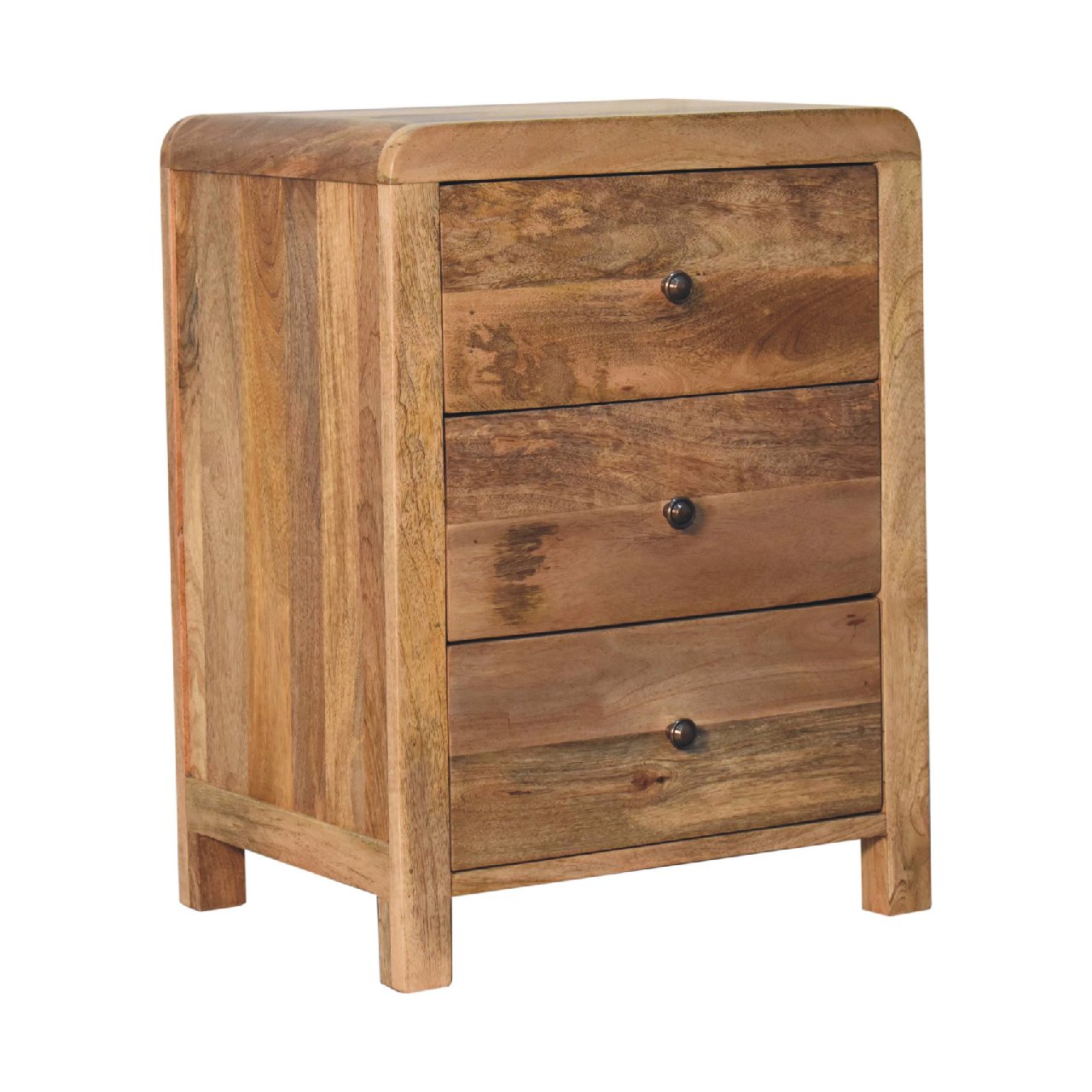 IN3620-3.jpg Aspen Oak-ish 3 Drawer Bedside - Image 3