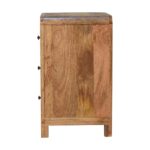 Aspen Oak-ish 3 Drawer Bedside - Image 8