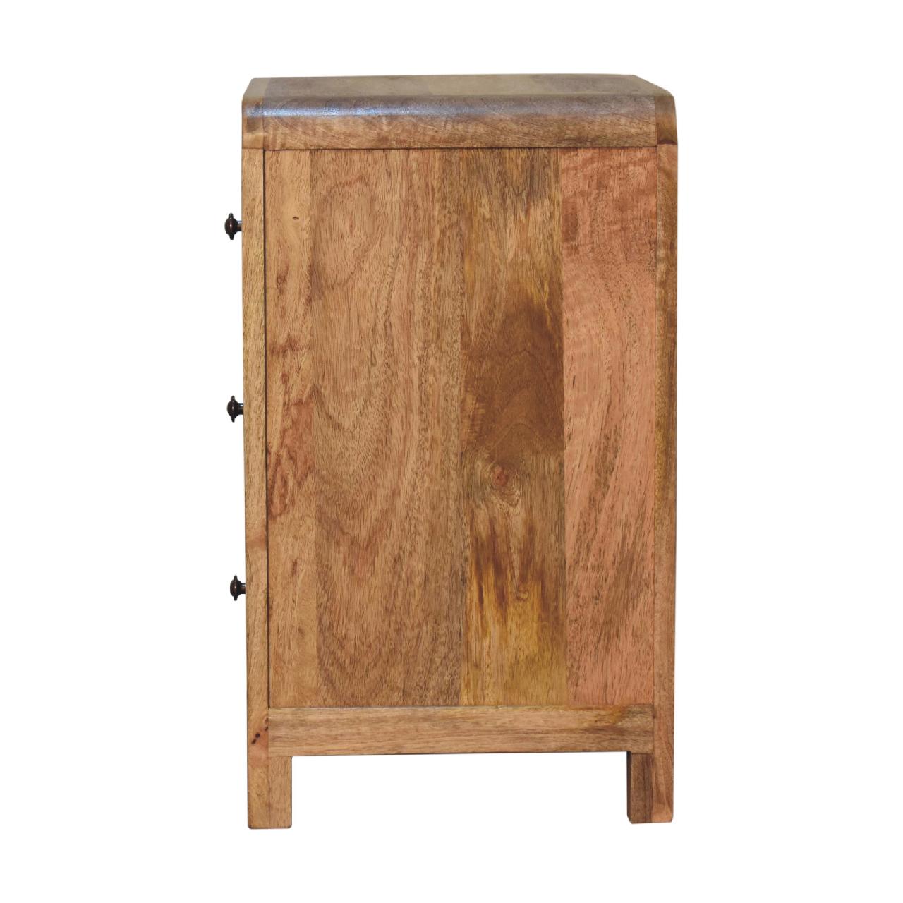 IN3620-8.jpg Aspen Oak-ish 3 Drawer Bedside - Image 8