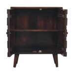 Mini Pineapple Carved Light Walnut Cabinet - Image 6
