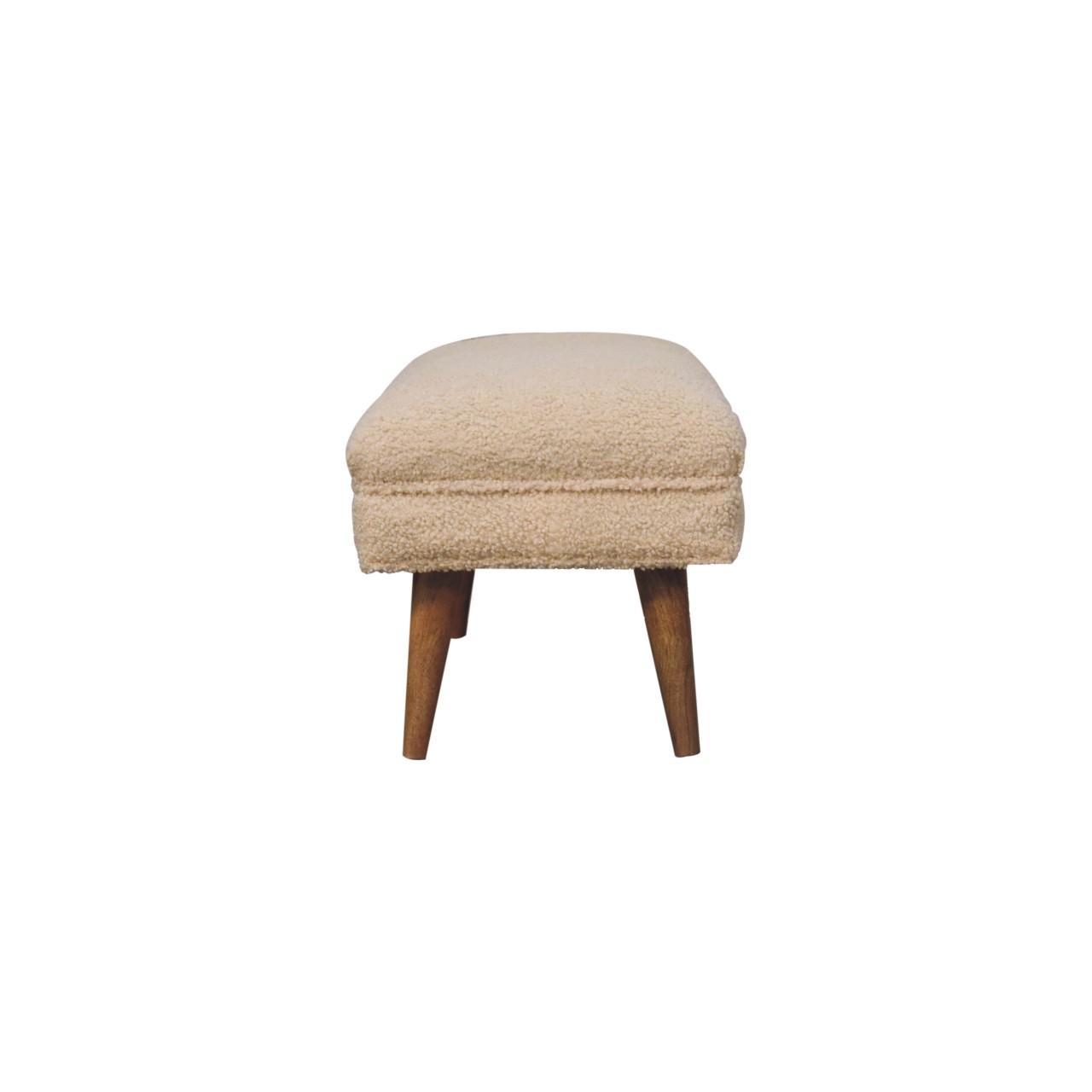 IN3735-9.jpg Cream Boucle Puffer Bench - Image 9