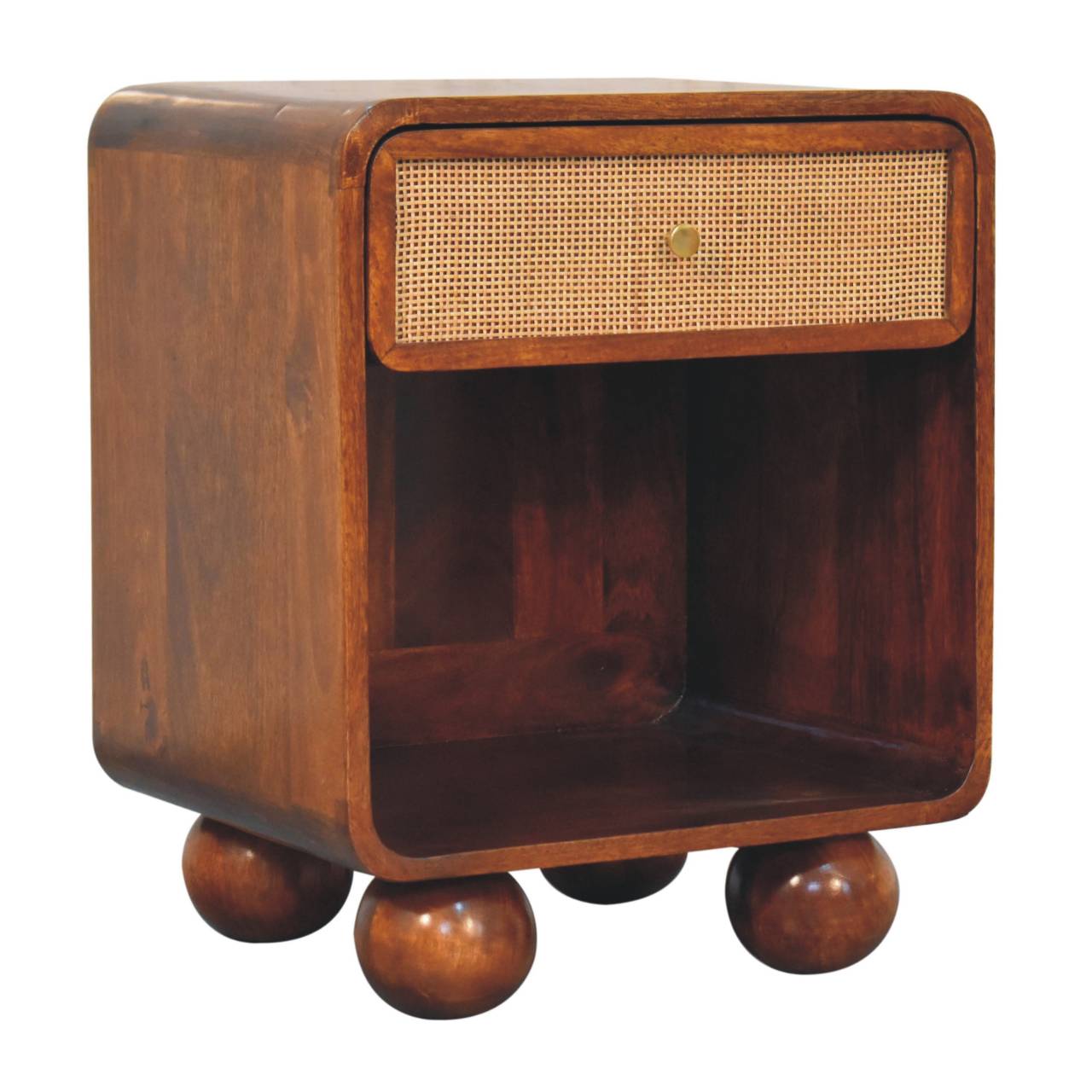 IN3742-2.jpg Chestnut Open Woven Bedside - Image 2