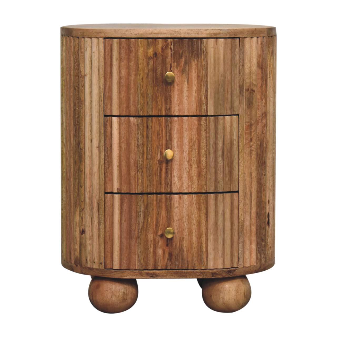 IN3760-1-1.jpg Soba Ball 3 Drawer Bedside - Image 1