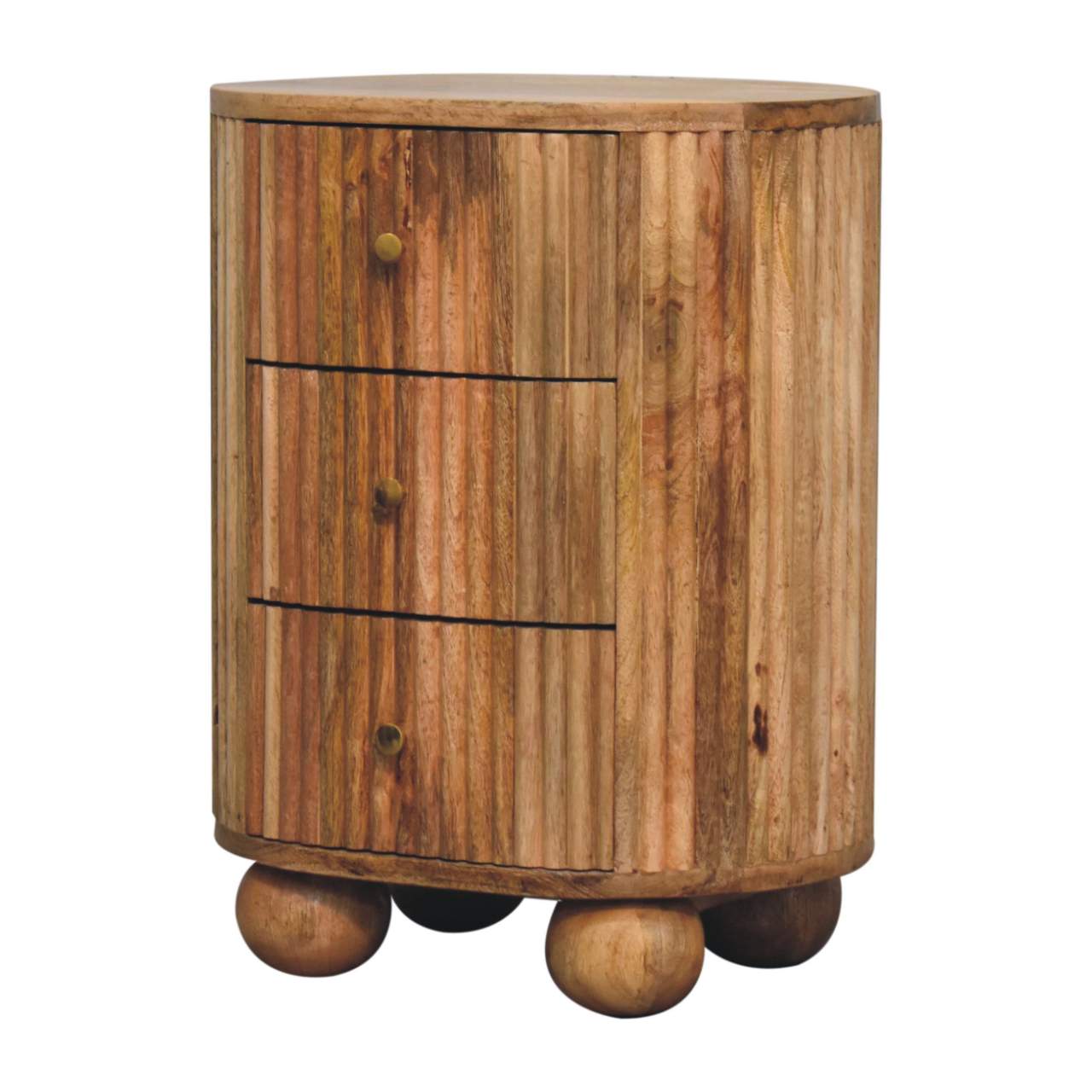 IN3760-2.jpg Soba Ball 3 Drawer Bedside - Image 2