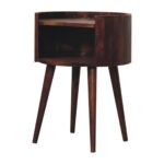 Chestnut Round Open Slot Bedside - Image 2
