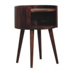 Chestnut Round Open Slot Bedside - Image 3