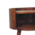 Chestnut Round Open Slot Bedside - Image 4